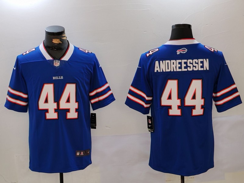 Men's Buffalo Bills Joe Andreessen #44 Royal Jersey